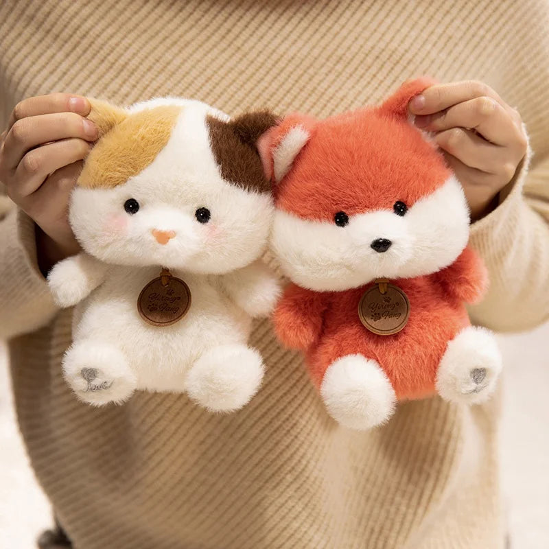 Cute Sitting Animals Plush – Red Panda, Fox, Sloth, Cat, Capybara & Pig