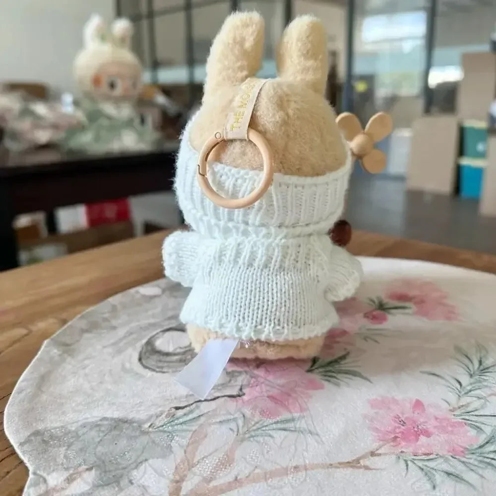 Labubu 17cm Doll Clothes & Accessories | Luxury Outfit with Sweater, Hat, Backpack, Mini Bag