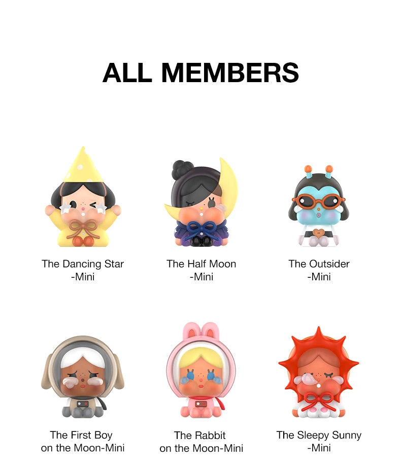POP MART Crybaby Crying to the Moon Sitting Series Blind Box Figures