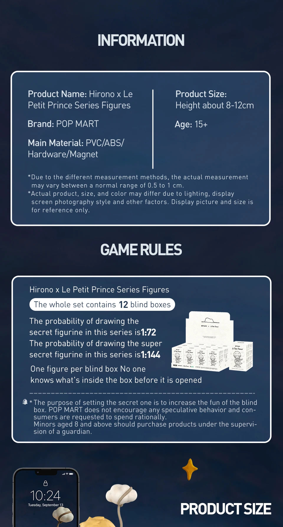 POP MART Hirono × Le Petit Prince Series Blind Box Figures