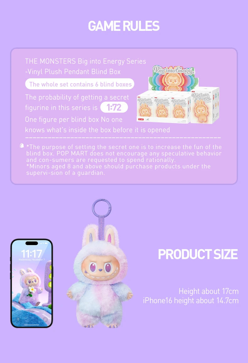 POP MART THE MONSTERS Combo Set 4 Big into Energy Pendant & Playing Games Blind Box