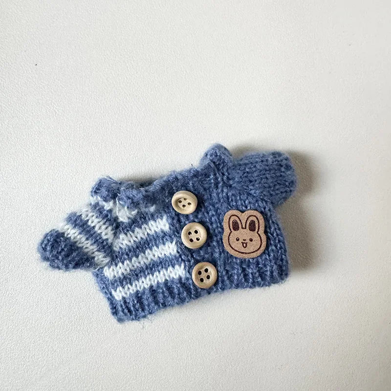 Labubu 17cm Doll Clothes & Accessories | Luxury Outfit with Sweater, Hat, Backpack, Mini Bag