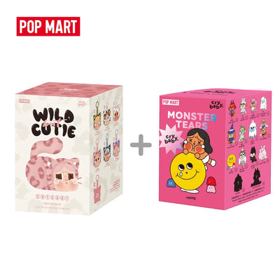 POP MART CRYBABY Wild but Cutie Plush Pendant + Monster Tears Blind Box Combo
