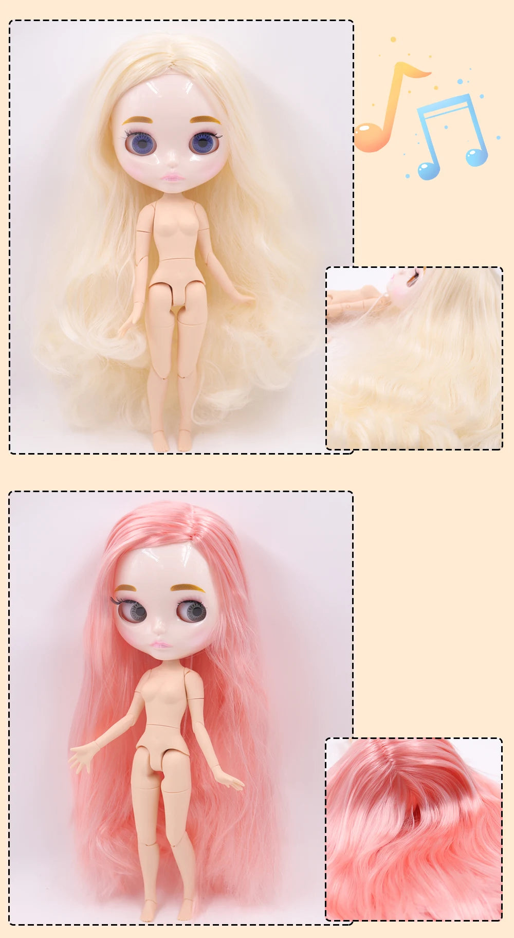 ICY DBS Blyth Doll Carved Lips Face White Skin Joint Body 1/6 BJD image 21