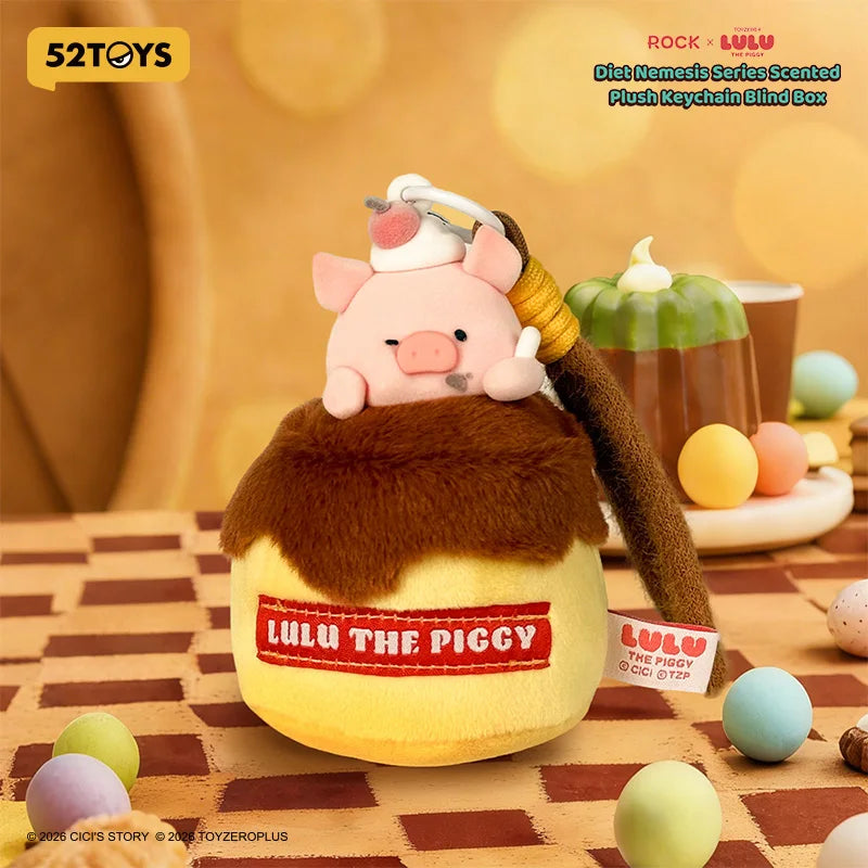 52TOYS Blind Box LULU THE PIGGY Diet Nemesis Plush Keychain front product view
