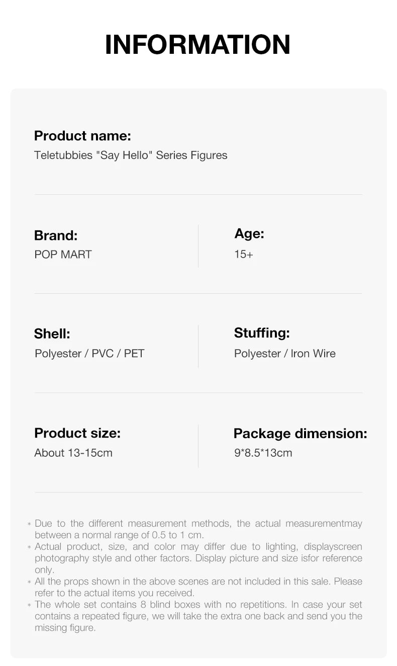 POP MART Teletubbies Say Hello Series Blind Box Figures