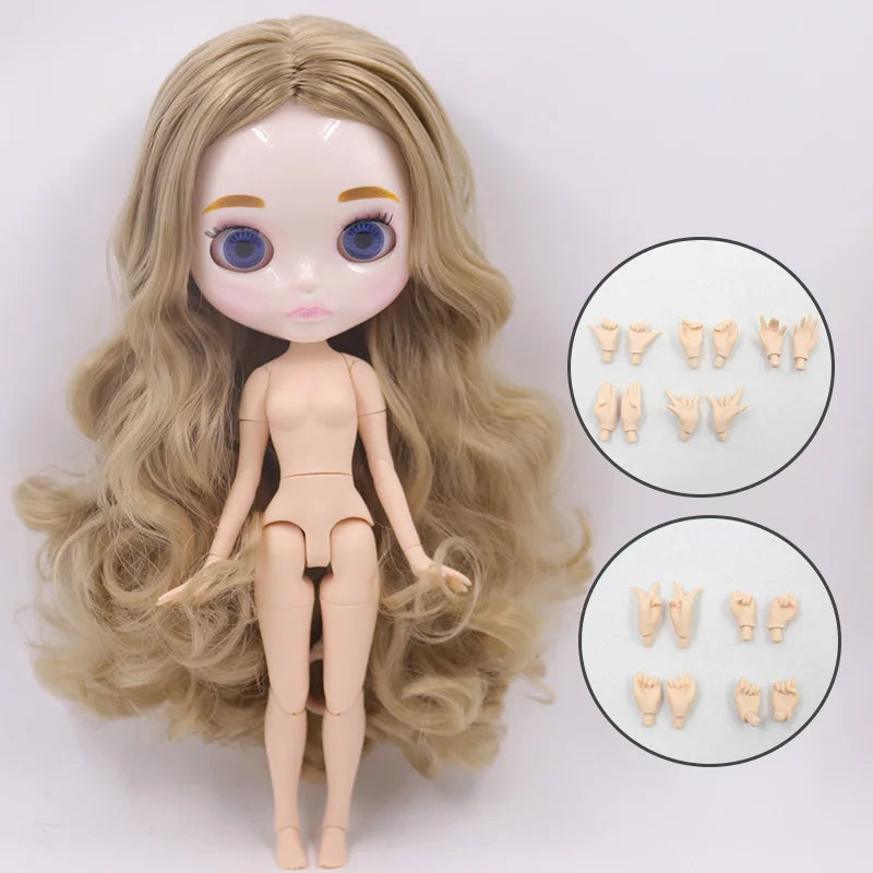 ICY DBS Blyth Doll Carved Lips Face White Skin Joint Body 1/6 BJD image 34