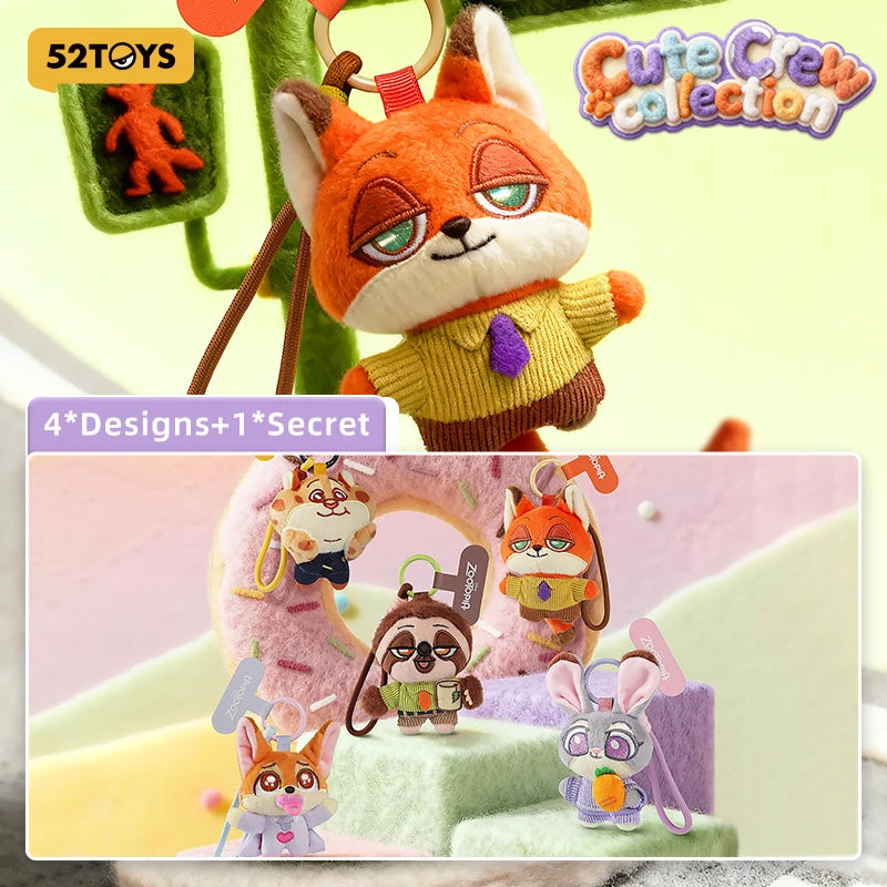 52TOYS Zootopia Cute Crew Plush Phone Strap Blind Box