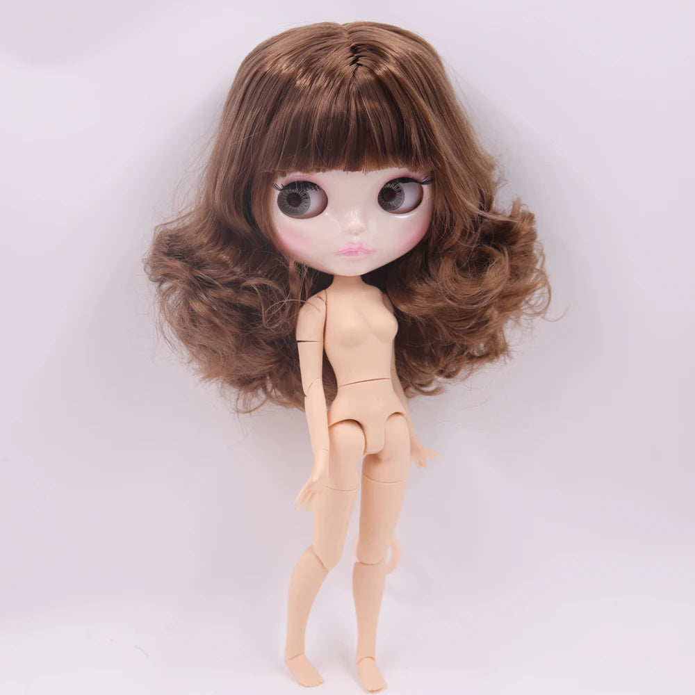 ICY DBS Blyth Doll Carved Lips Face White Skin Joint Body 1/6 BJD side view