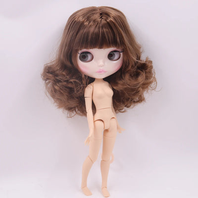 ICY DBS Blyth Doll Carved Lips Face White Skin Joint Body 1/6 BJD side view