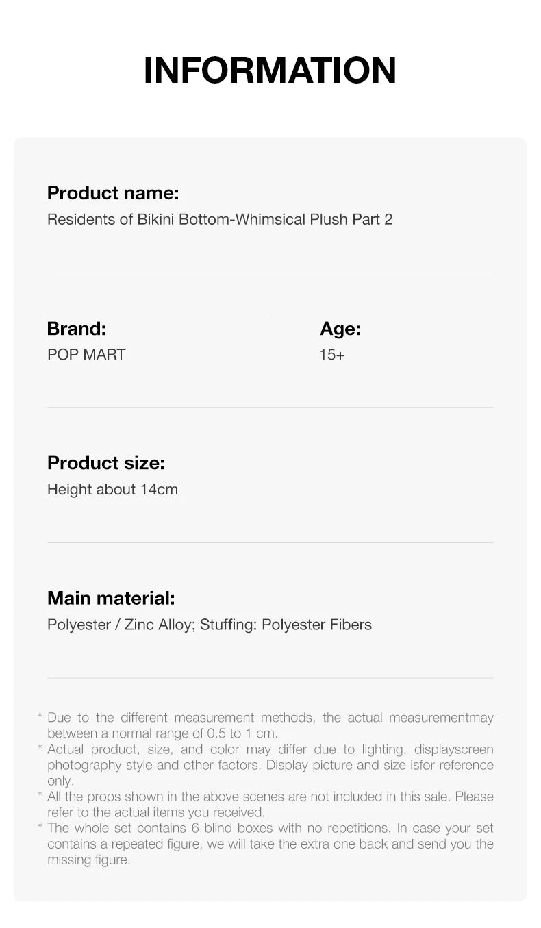 POP MART Bikini Bottom Buddies Plush Blind Box Series image 15
