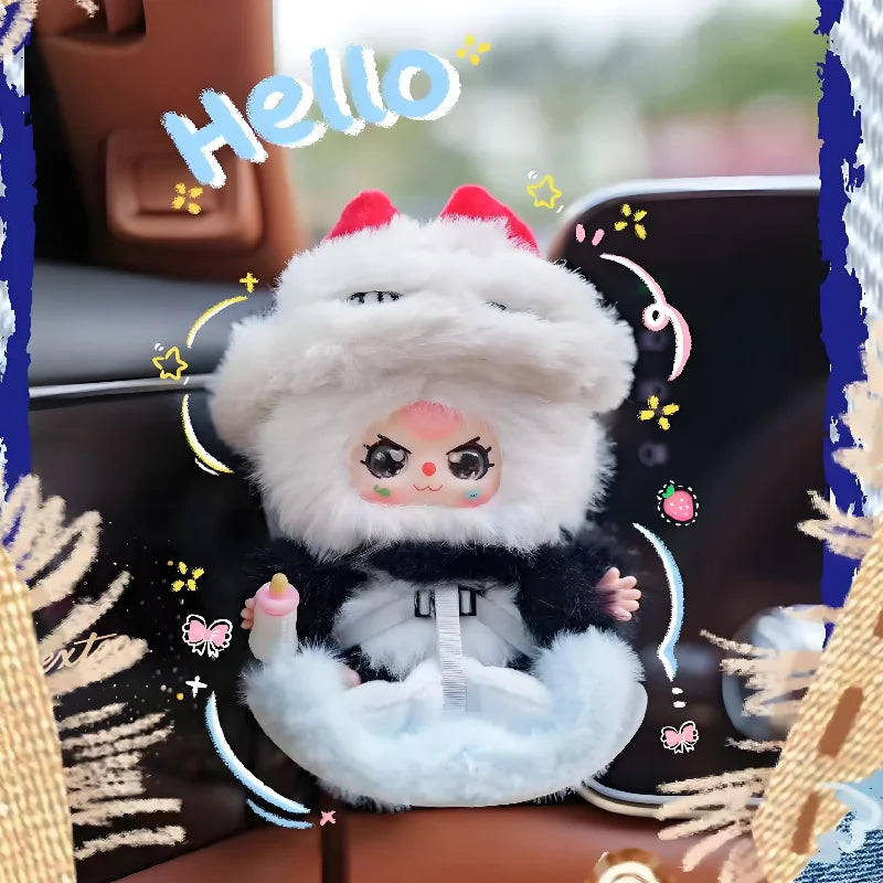 Baby Three Vehicle-Mounted Baby Plush Blind Box Figures