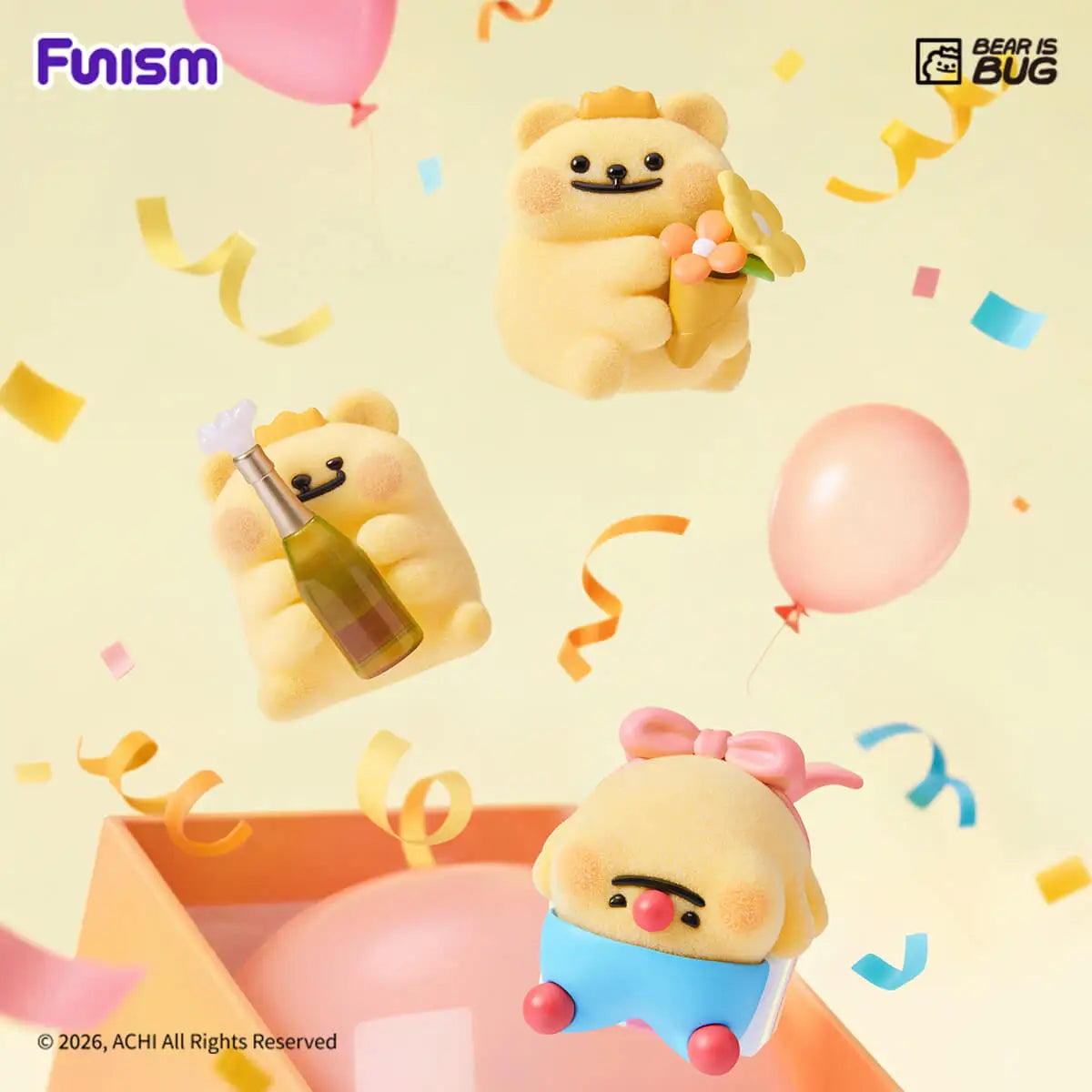 FUNISM Bearisbug Sweetie's Party Series Cubby Face Blind Box Figure side view
