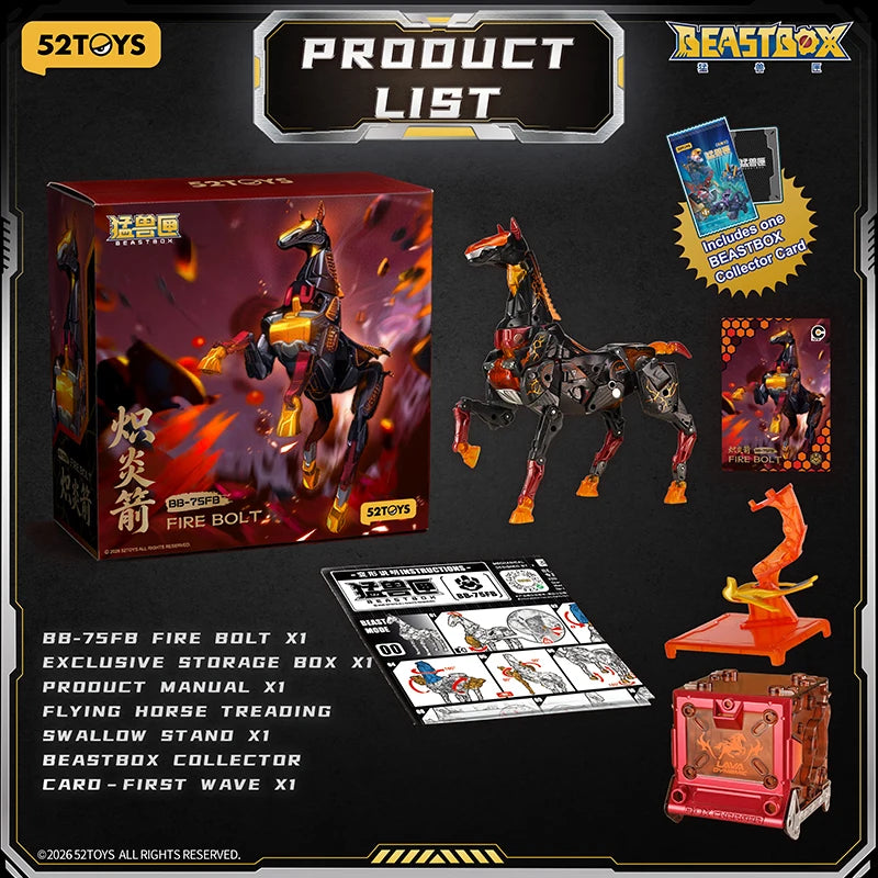 52TOYS BEASTBOX BB-75FB FIRE BOLT Transformation Collectible display view
