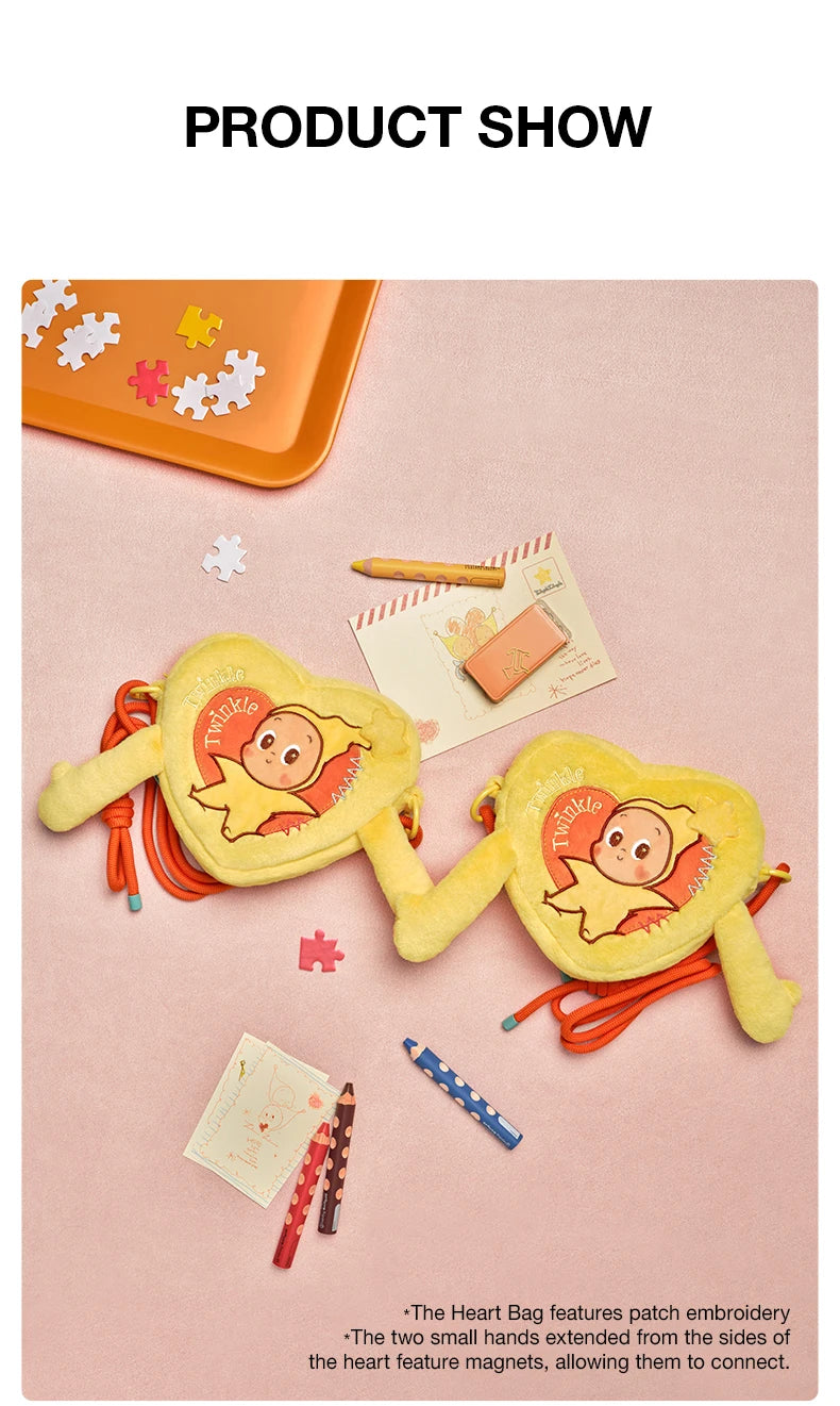 POP MART Twinkle Twinkle Crush On You Hand-in-Hand Heart Bag