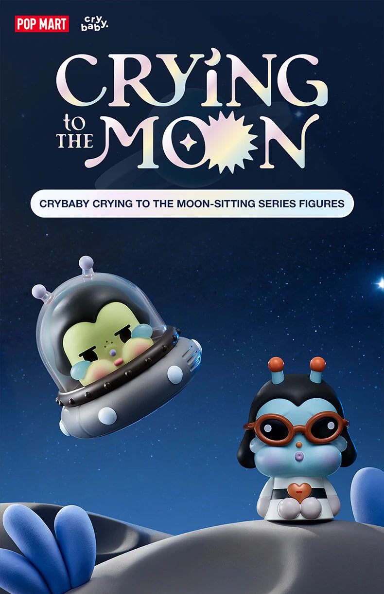 POP MART Crybaby Crying to the Moon Sitting Series Blind Box Figures