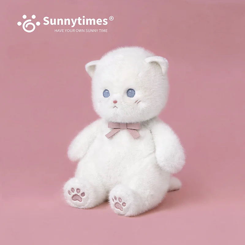 Sunnytimes Waiting Cat Plush Figure 23cm – White