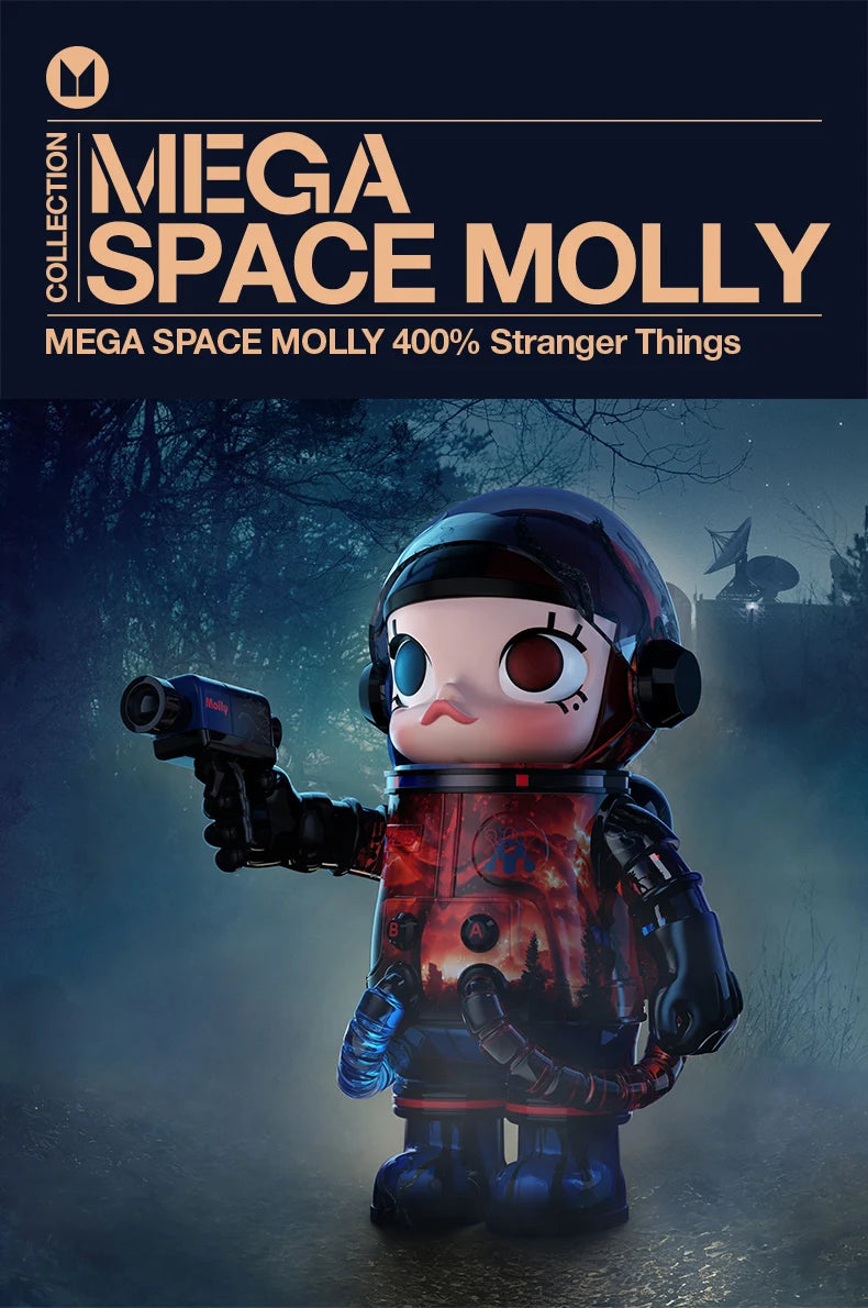 POP MART MEGA Space Molly 400% Stranger Things Limited Edition