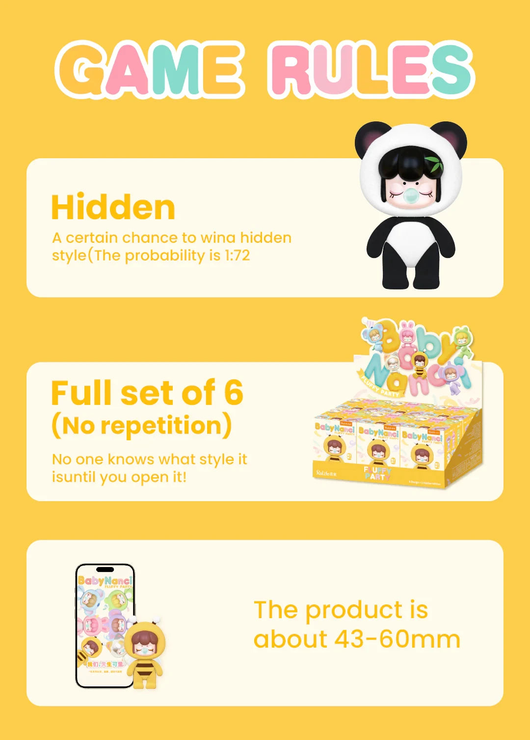 Rolife Baby Nanci Fluffy Party Blind Box Figures