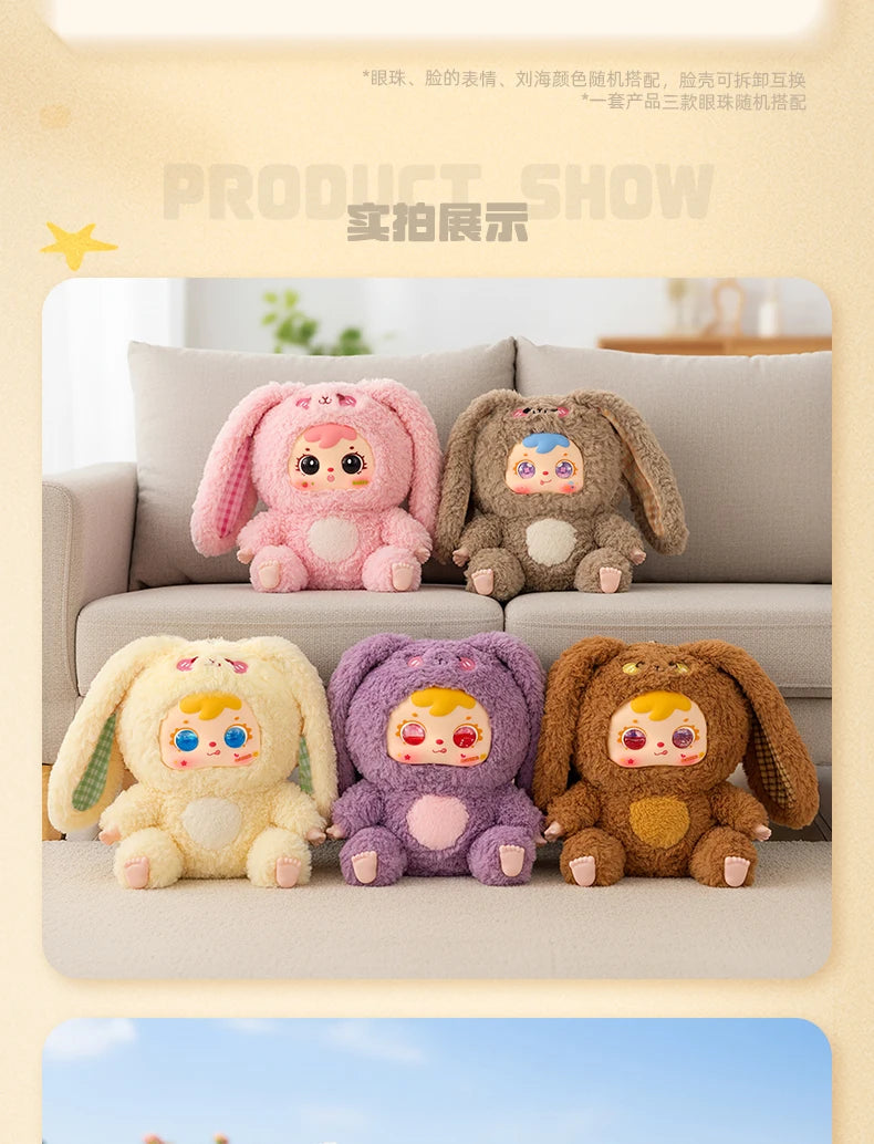 Samuel 500% Hairy Rabbit Family Plush Blind Box Collectible