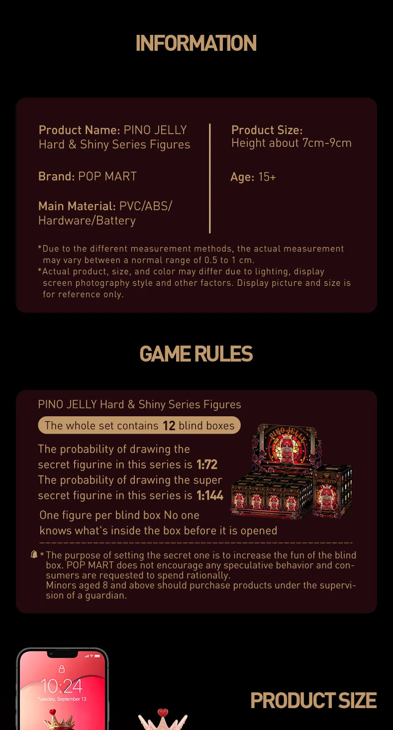 POP MART PINO JELLY Hard & Shiny Series Blind Box Figures