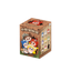 Cardboard box with cartoon characters on a white background