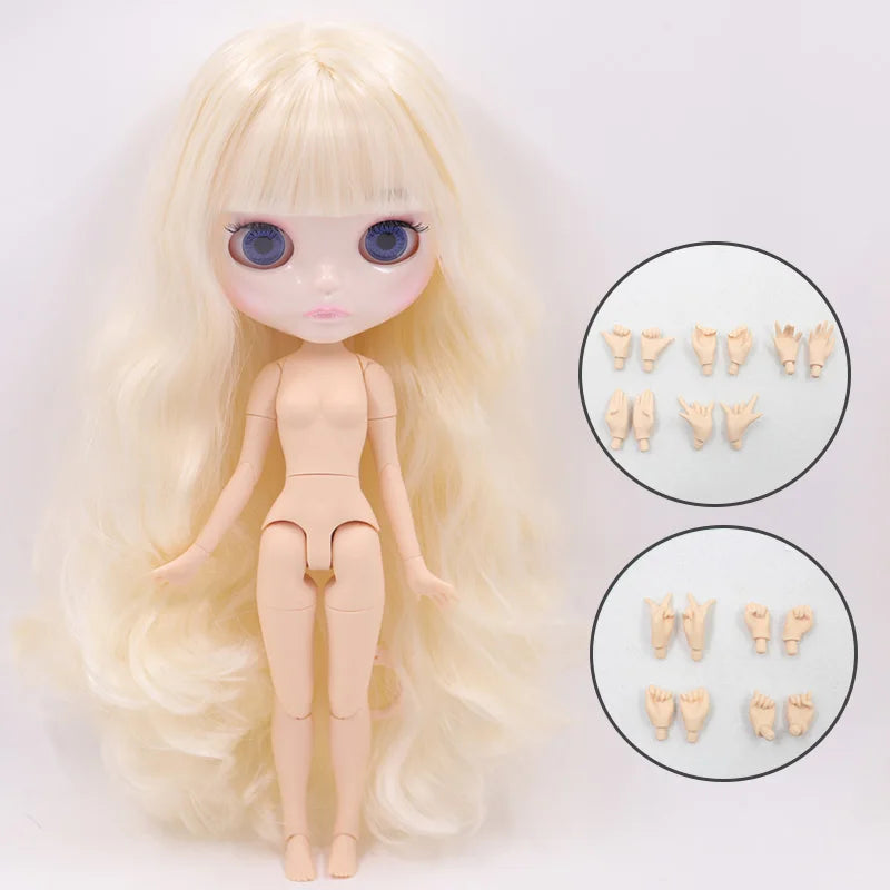 ICY DBS Blyth Doll Carved Lips Face White Skin Joint Body 1/6 BJD image 50