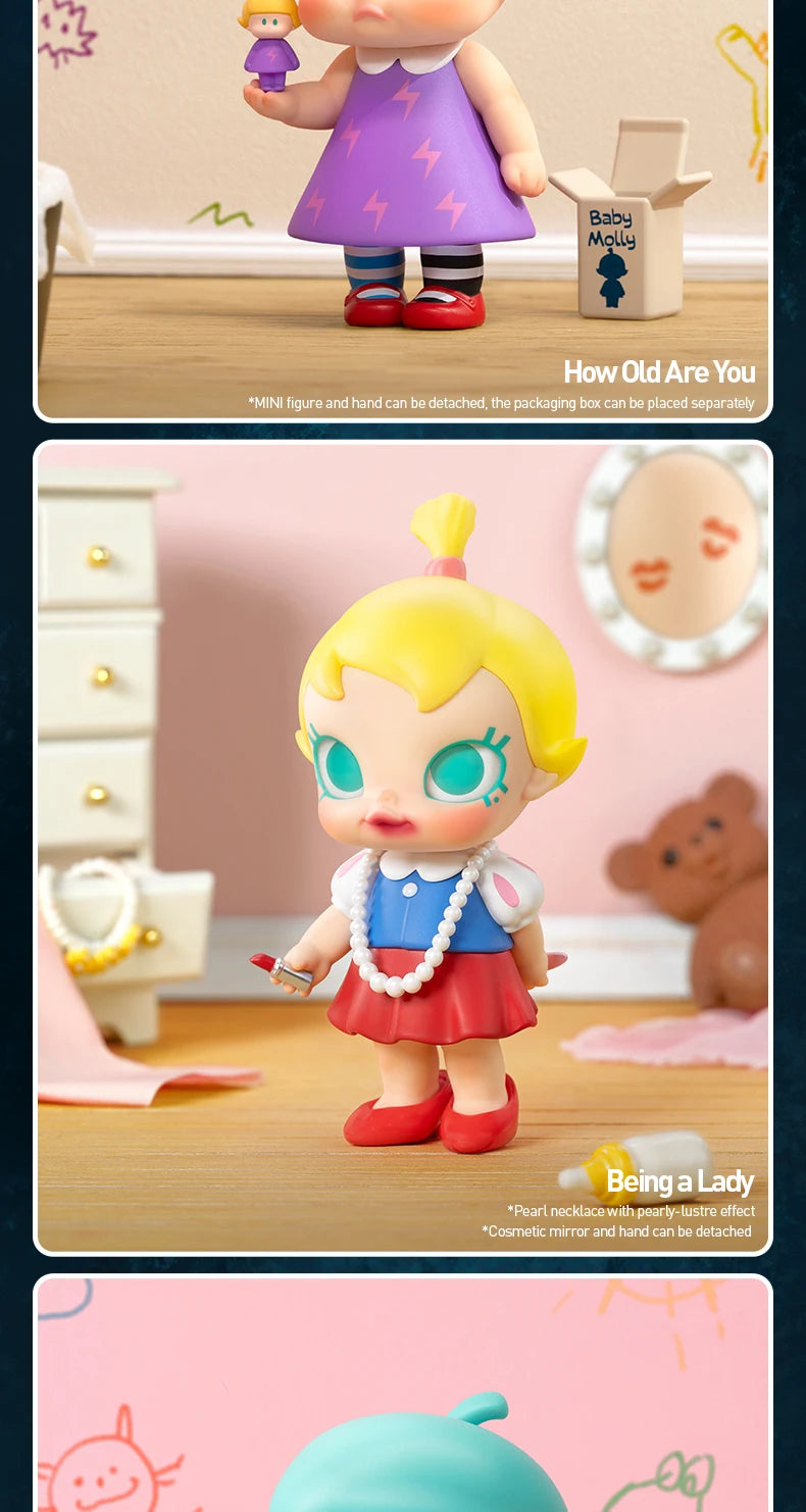 POP MART Baby Molly When I Was Three! Series Blind Box Figures