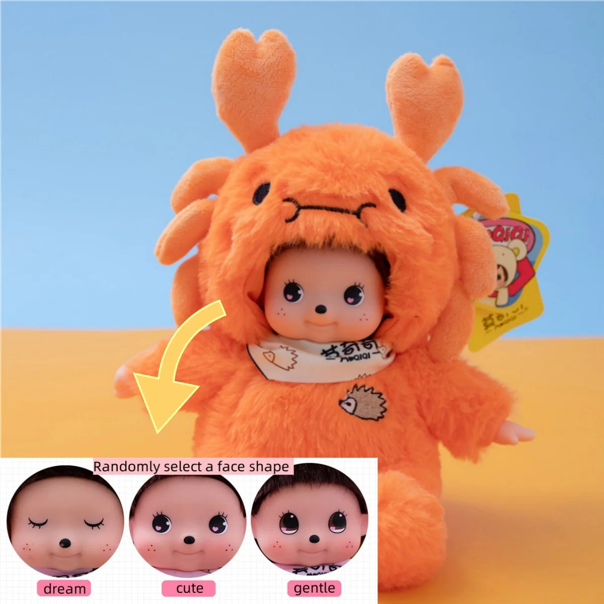 Mochich Vinyl Face Plush – Dolphin, Aries, Bear & Crab