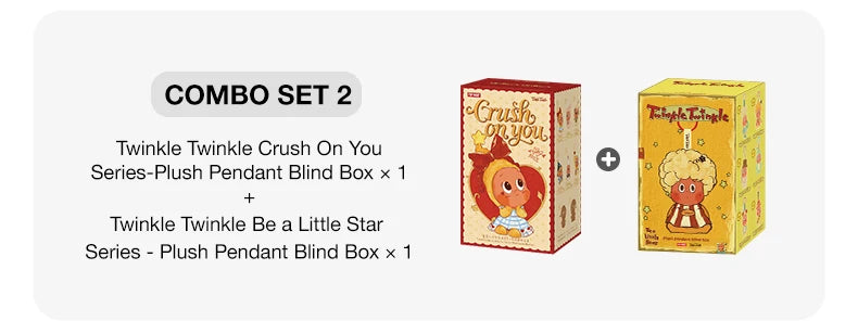 POP MART Twinkle Twinkle Crush On You & Be a Little Star Plush Pendant Blind Box Combo