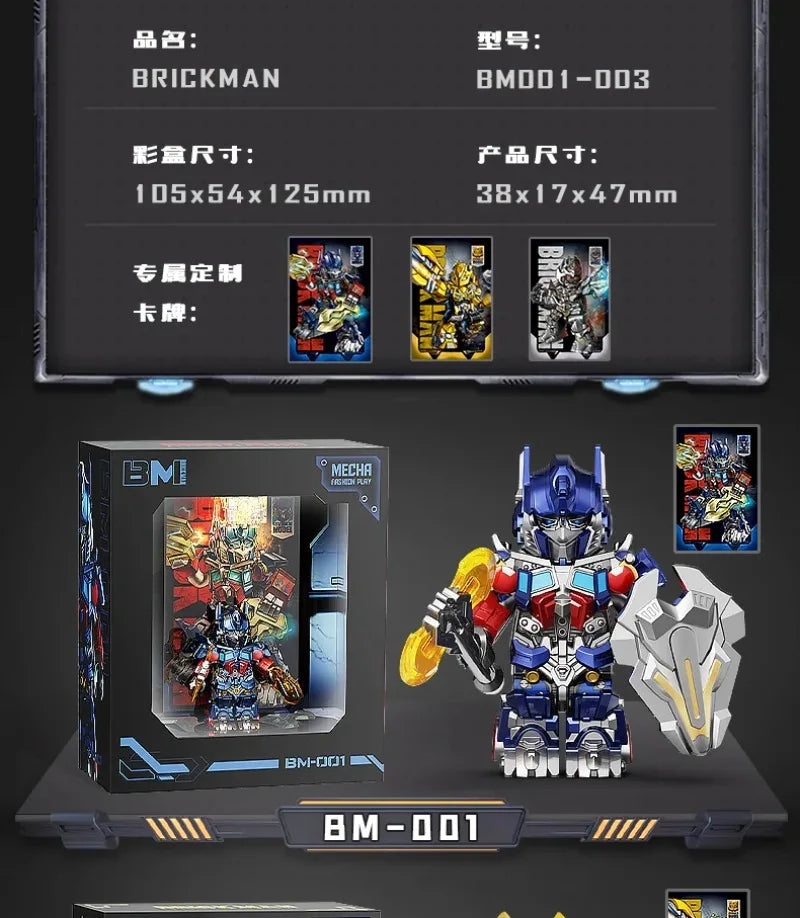 BLOKEES Transformers Optimus Prime, Megatron & Bumblebee Building Blocks