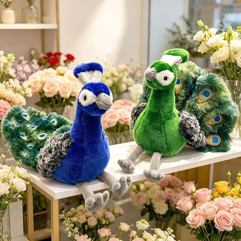 Peacock Plush Toy for Animal Lovers and Collectors front product view