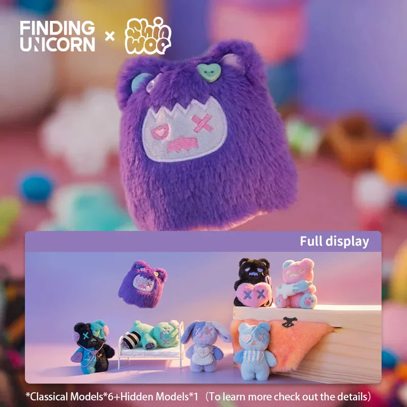 ShinWoo x Finding Unicorn Ragbear Clinic Series Plush Blind Box – Collectible Mystery Bears