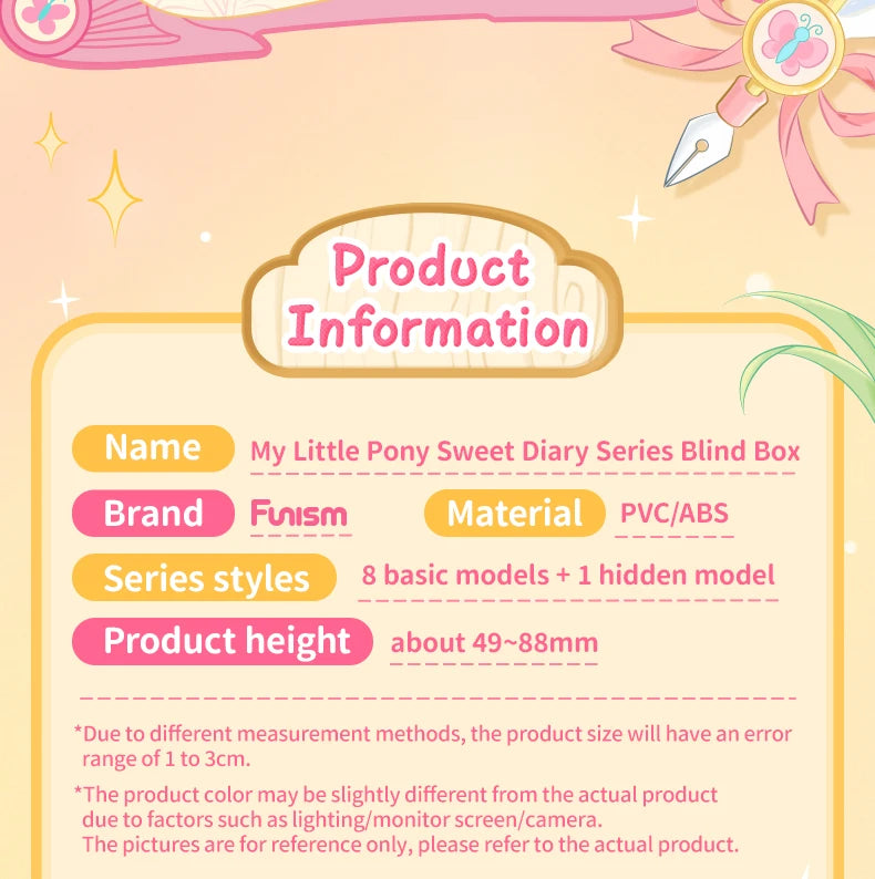 FUNISM My Little Pony Sweet Diary Series Blind Box Figures