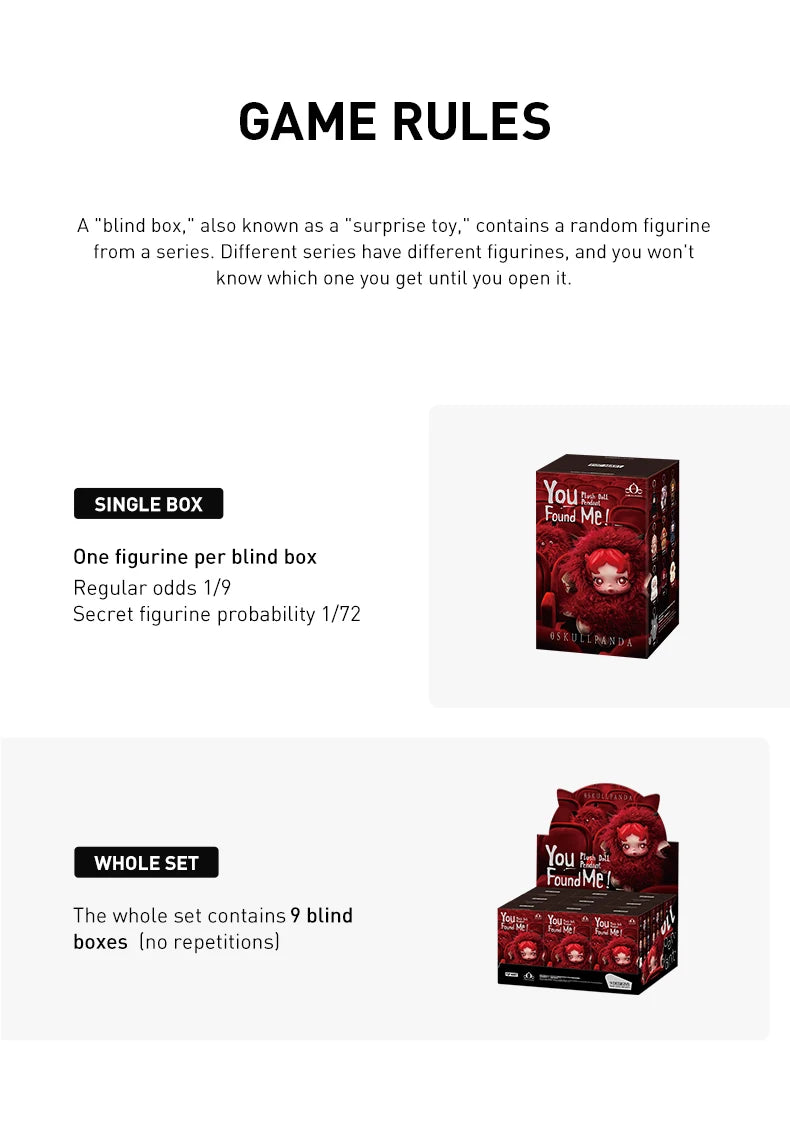 POP MART SKULLPANDA You Found Me! Plush Doll Blind Box