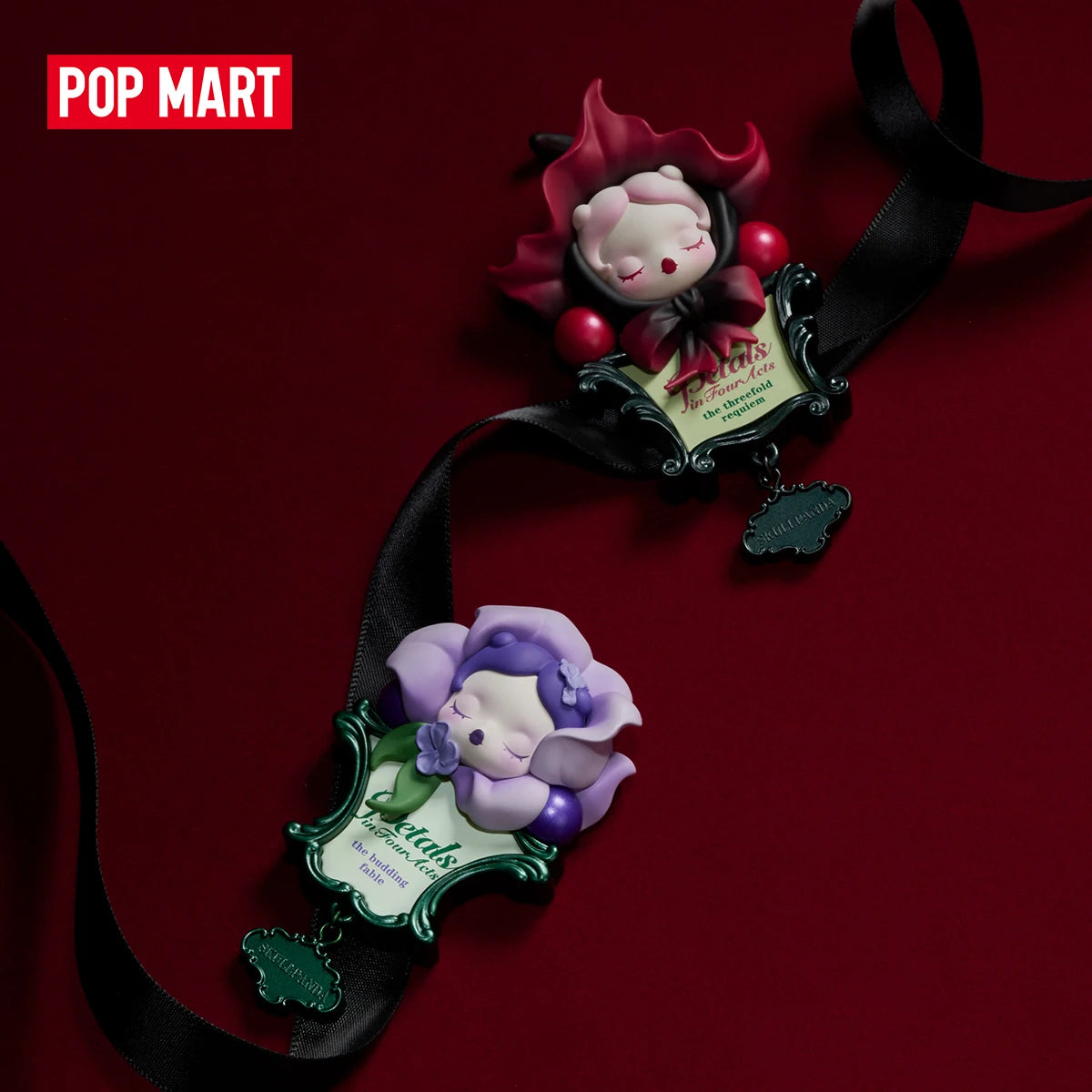 POP MART SKULLPANDA Petals in Four Acts Fridge Magnet Blind packaging view