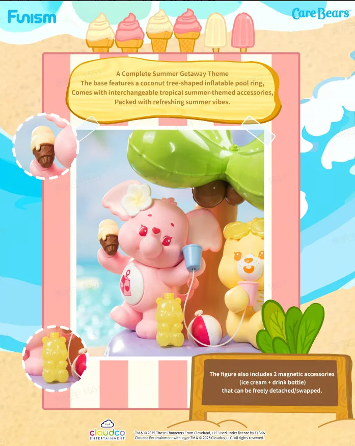 FUNISM Care Bears Friendship Series Figure Holiday Blind Box Action Figure Toy Gift for Kids Collectors Series Figures Action