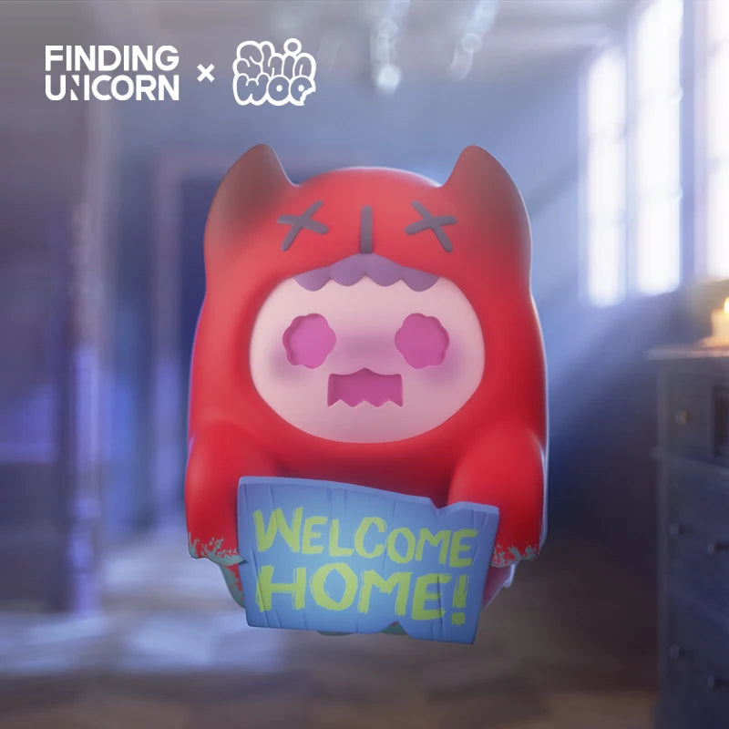 Finding Unicorn ShinWoo Ghost Bear House Series Blind Box – Kawaii Mystery Figures