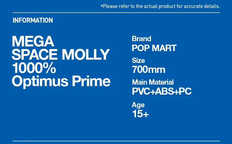 POP MART MEGA Space Molly 1000% Optimus Prime Limited Edition