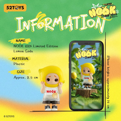 52TOYS NOOK Lemon Soda Limited Edition Collectible Figure – 8.5cm