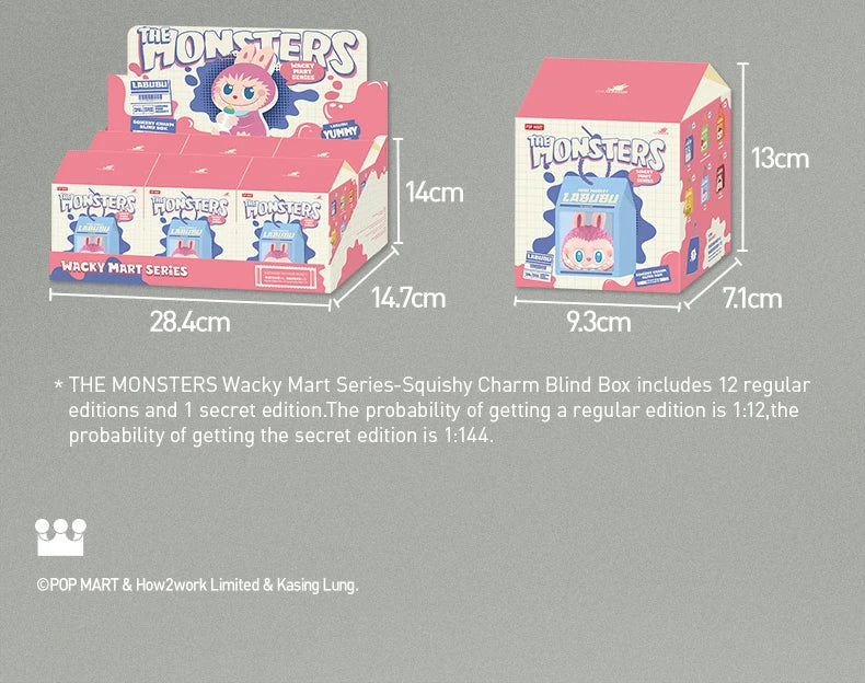 POP MART THE MONSTERS Wacky Mart Series Squishy Charm Blind Box