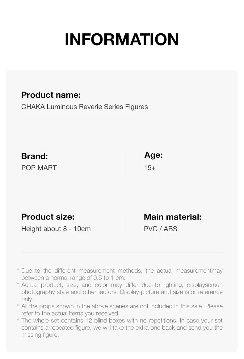 POP MART CHAKA Luminous Reverie Series Blind Box Figures