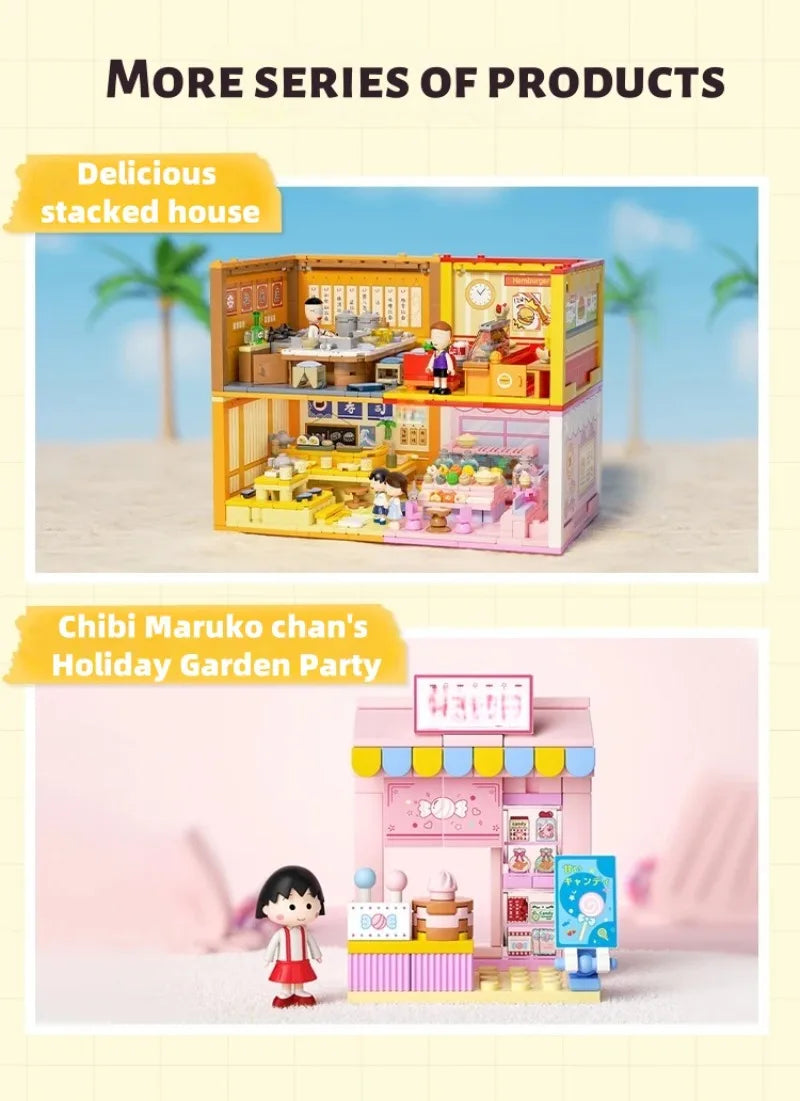 WEKKI Chibi Maruko Chan Building Blocks Micro Bricks