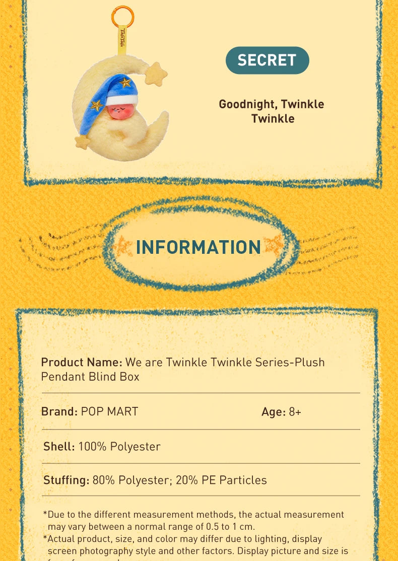 POP MART We Are Twinkle Twinkle Plush Pendant Blind Box