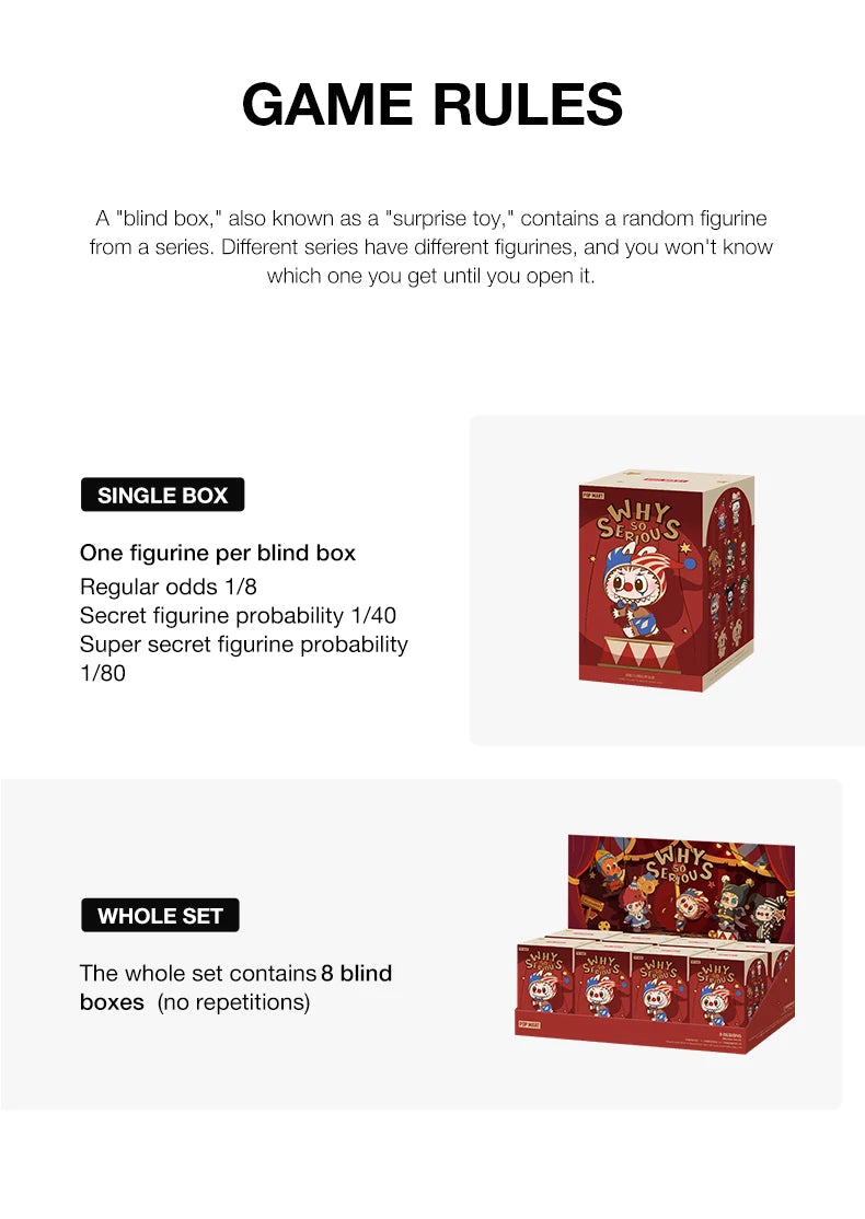 POP MART Why So Serious Series Blind Box Collectible Figures