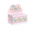 Cartoon character packaging with a pink border on a white background