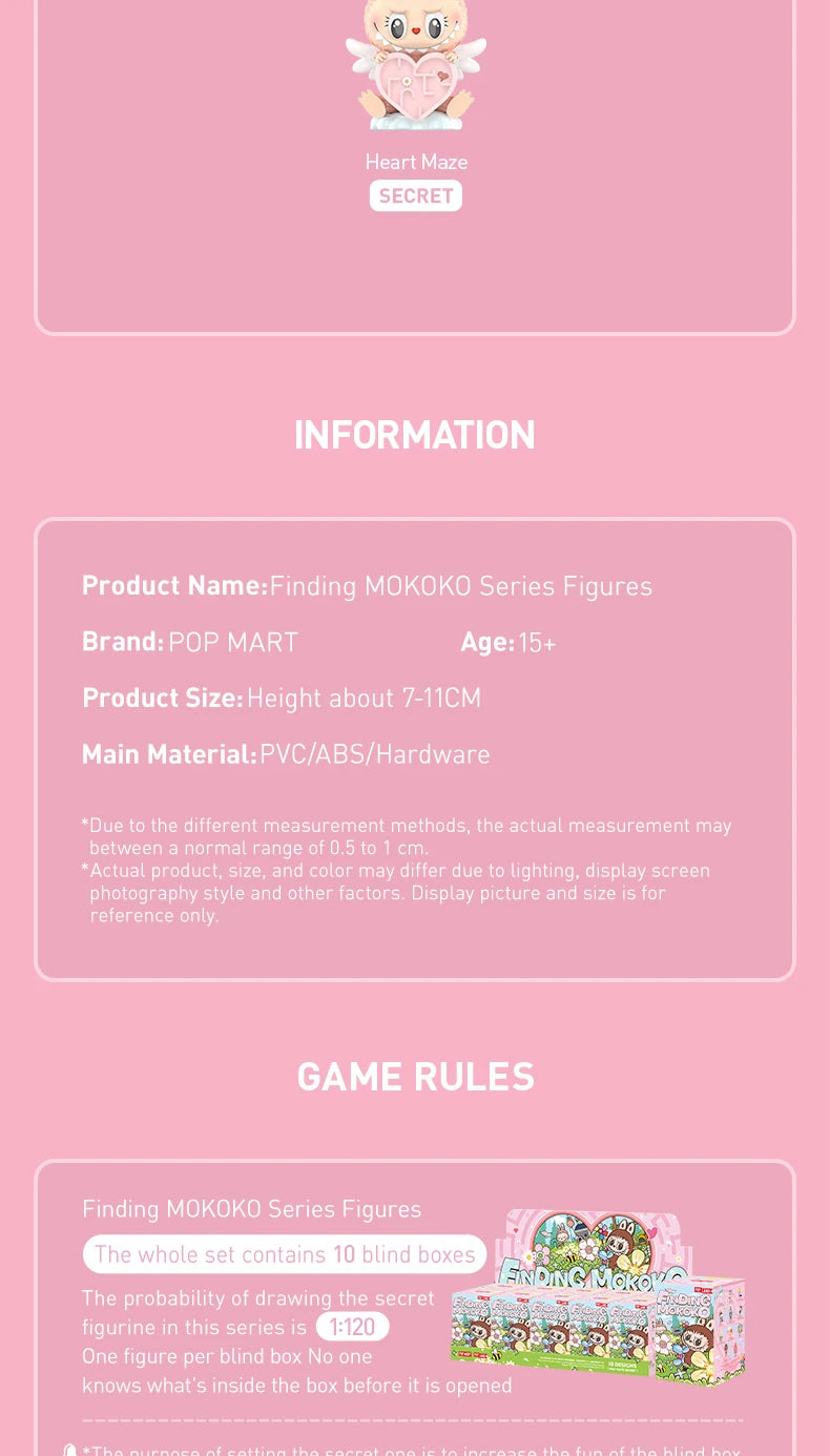 POP MART Finding MOKOKO Series Blind Box Collectible Figures