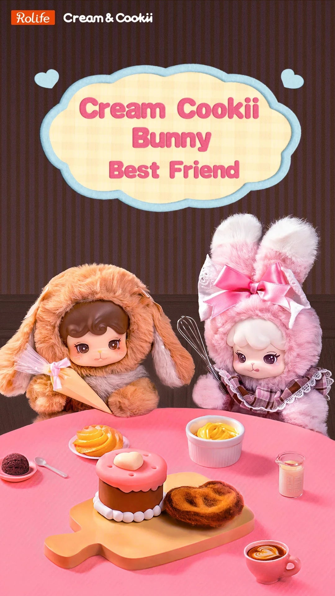 Rolife Cream & Cookii Bunny Best Friend Plush Blind Box
