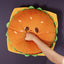 Fried Chicken Burger Plush Pillow – Kawaii Food Plush Toy