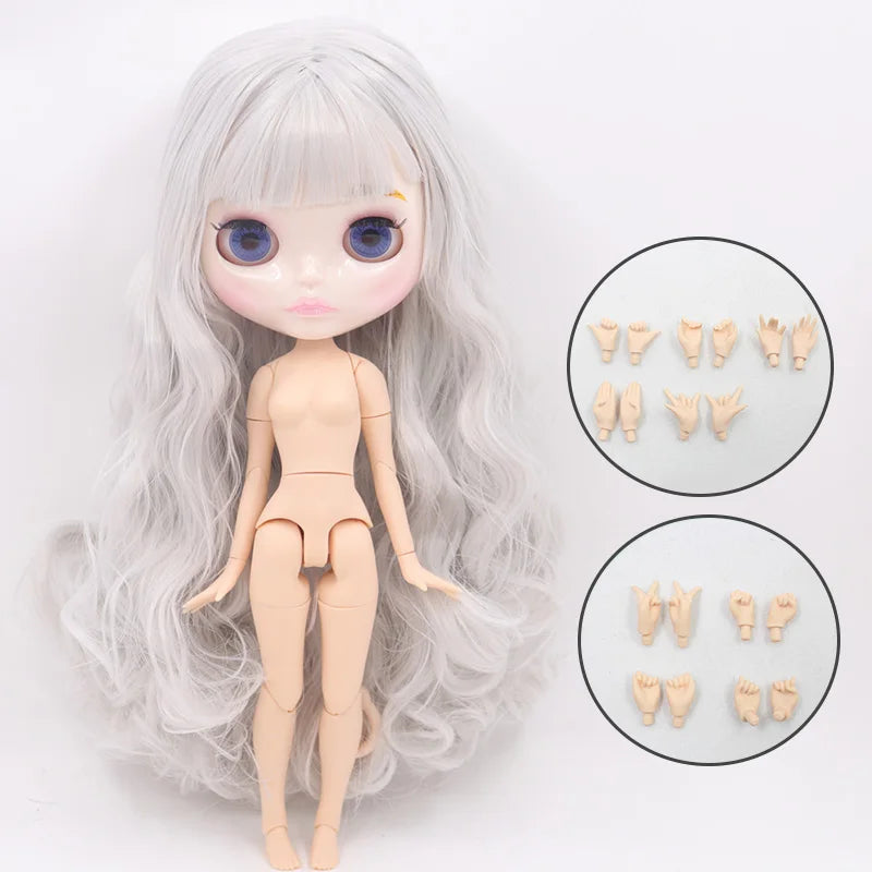 ICY DBS Blyth Doll Carved Lips Face White Skin Joint Body 1/6 BJD image 39